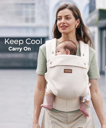 PureHug Baby Carrier (Air Mesh-Almond / Regular Fit (25"-50" Waist))