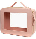 Clear Makeup Bag (Large-Pink)