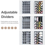 Shoe Organizer for Closet 2 Pack (Gray-2Pack / Extra Large(26.5''L x 16.54''W x 13.5''H))