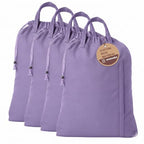 LFH Home Cotton Rich Large Premium Canvas Laundry Bag (28"x36" (Pack of 4) / Lavender)
