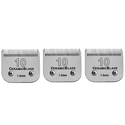 10#Dog Grooming Ceramic Blade sets (10# (3 Pack))