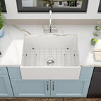 28"x20" White Farmhouse Sink (28"x20"x10" / White)