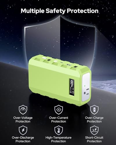 Portable Power Bank with AC Outlet (Green)