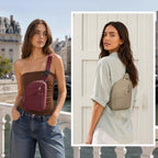 Anti Theft Crossbody Bags Small Crossbody Sling Bag for Women & Men (Burgundy)