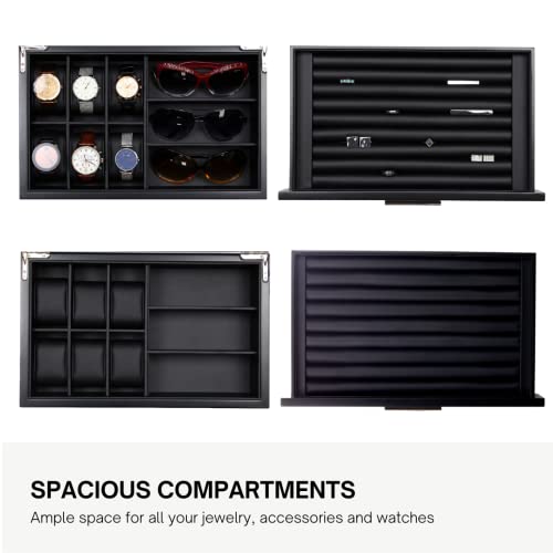 Luxury Watch Sunglasses and Jeweler Display Case and Organizer