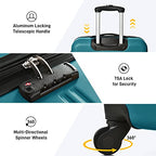 Luggage set 13 Piece 16 20 24 28 IN Hardside Suitcase with Bags (Luggage Set With Bags / Green-1(13 piece))