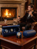 3 Watch Travel Case (Dark Blue / 3 Watch Case)