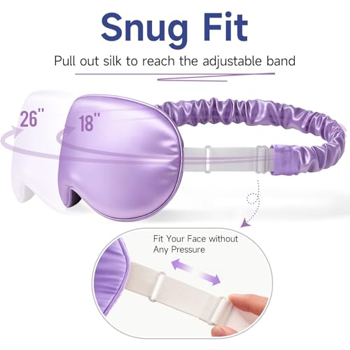 Sleep Mask for 100% Mulberry Silk for Women Men (Purple)
