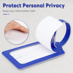 3 Pack Luggage Tags for Suitcases Airplane Travel Essentials (Fresh Blue)