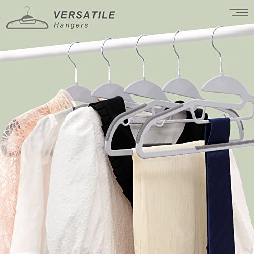 Plastic Hangers 100 Pack with Non (Gray / 100 pack)