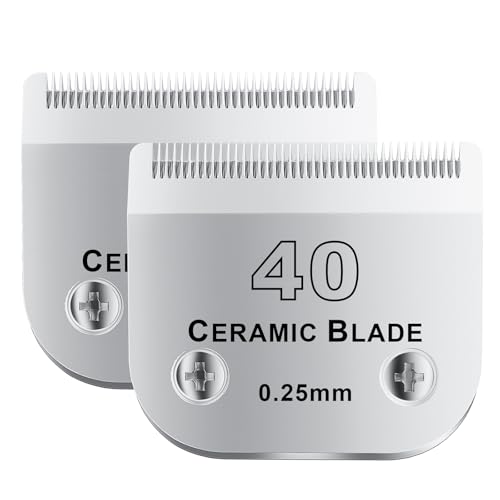 40# Detachable Pet Dog Grooming Clipper Ceramic Blade (Silvery-6)
