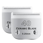 40# Detachable Pet Dog Grooming Clipper Ceramic Blade (Silvery-6)