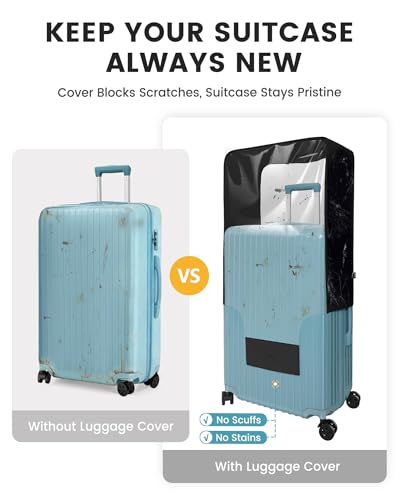 Travelkin Clear Luggage Cover For Suitcase (Clear luggage cover / 2. Small)
