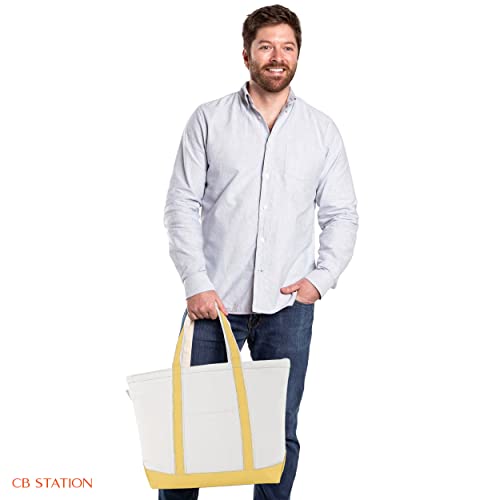 Medium Classic Canvas Tote Bag for Women (Yellow)