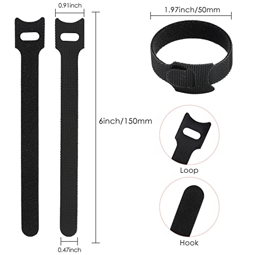 120PCS 6 Inch Cable Ties Reusable Multi (6 Inch)