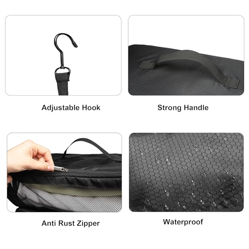Suitcase Organizer Travel Bags Organizer for Luggage Compression Hanging Packing Cubes for Travel Carry on Closet (Medium / Black)