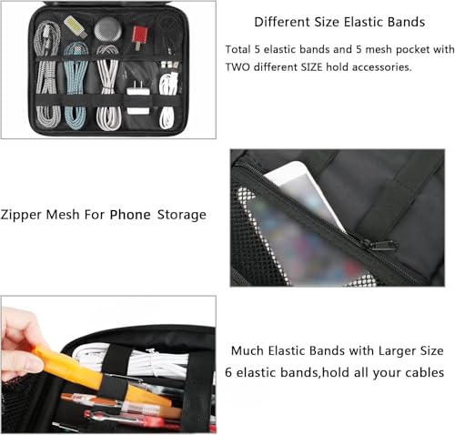 Electronic Travel Organizer Case (Navy Blue / Medium)