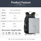 20L Hiking Backpack With Rain (Black2.0 / 20L)