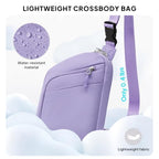 Anti Theft Crossbody Bags Small Crossbody Sling Bag for Women & Men (Lavender)