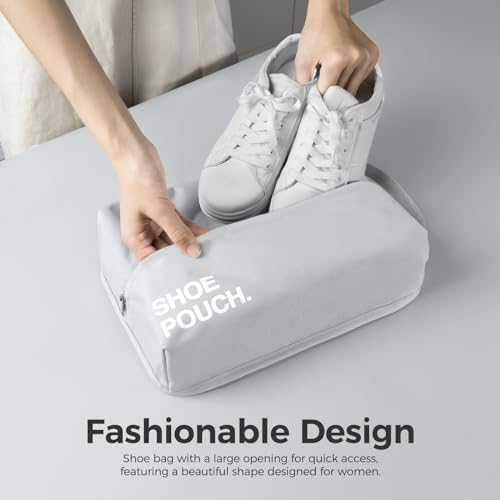 Stylish Shoe Bag for Travel (Light Grey / Regular)