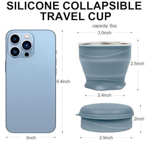 Collapsible Cup with Lid (Haze Blue)