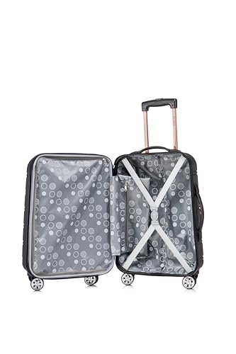 Melbourne Hardside 2 Piece Expandable Spinner Wheel Luggage Set (Black / 2 Piece (20"/14" Tote))