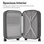 26 Inch Large Checked Luggage PC Hardshell Suitcases with Wheels for Travel Woman Men (Rock Gray TSA2 / 26-inch)