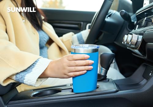 Travel Coffee Tumbler 20 oz (Powder Coated Royal Blue)