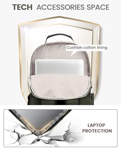 Laptop Backpack Purse for Women (Army Green / 15.6-Inch)