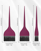 3 Pack Hair Color Brush Set (Rose Red)