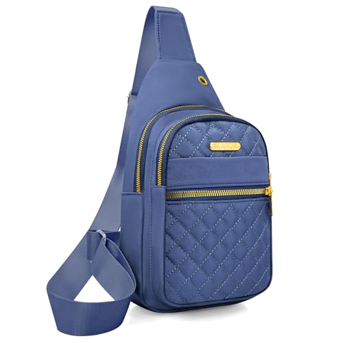 Small Sling Bag For Women Men Casual Crossbody Sling Backpack (8002-blue-2)