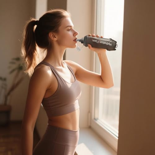 GYGYL Soft Flask Collapsible Water Bottle for Sports (2Pcs 150ml Grey)