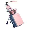 Expandable Luggage with Spinner Wheels (Pink)