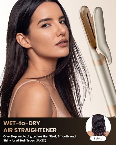 6 in 1 Hair Dryer and Straightener (Champagne Gold)