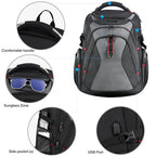 Laptop Backpack 17.3 Inch XL Computer Backpack for Men (Black/Grey / 17.3 inch)