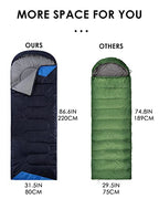 Sleeping Bags for Adults Warm Weather (2.2lb Navy Blue)