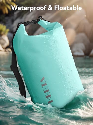 Waterproof Dry Bag Backpack with Emergency Whistle (10L / Mint Green)