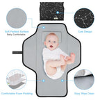Baby Portable Changing Pad Travel (Black-Star)
