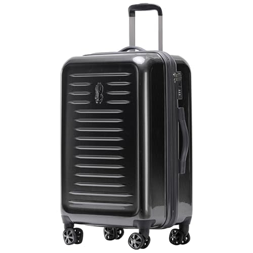 Rails Expandable Hardside Upright Suitcase with 360° Spinner Wheels (Black / Medium Checked)