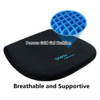 Coccyx Gel Seat Cushion (Black With Blue Gel)