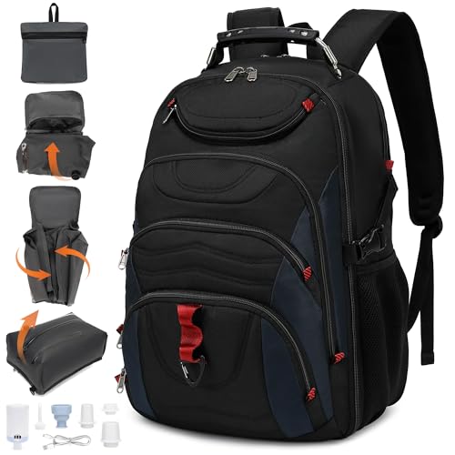 Vacuum Seal Backpack for Travel with Pump (17.3 / Classic Navy Q)
