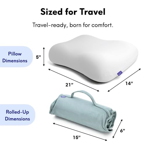 Cushion Lab Travel Deep Sleep Pillow (Wellness Green)