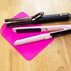 Heat Resistant Silicone Mat for Hair Irons (Rose Red)