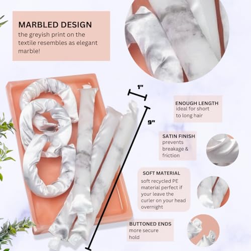 Satin Pillow Rollers Flexi Rods (1 Count (Pack of 6))