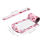 2 Pack Luggage Tags Leather Name ID Labels with Privacy Cover (Pink Cherry)