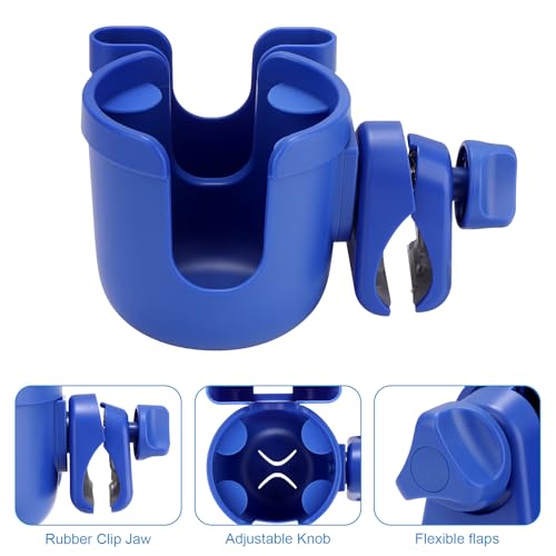 Stroller Cup Holder with Phone Holder (All Dark Blue & All Dark Blue)