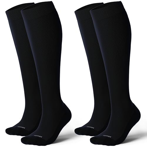 Extra Thick Wide Calf Compression Socks for Women&Men Plus Size 20 (2 Pairs-black / X-Large)