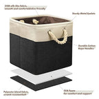 13" x 13" Large Fabric Storage Cubes (Black / 13" Cube - 13" x 13" x 12.5")