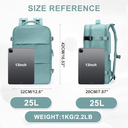 Travel Backpack For Women Men (25l / Blue)