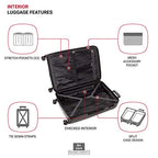7272 Energie Expandable Hardside Luggage with Spinner Wheels and TSA Lock (3-Piece Set (19/24/27) / Black)